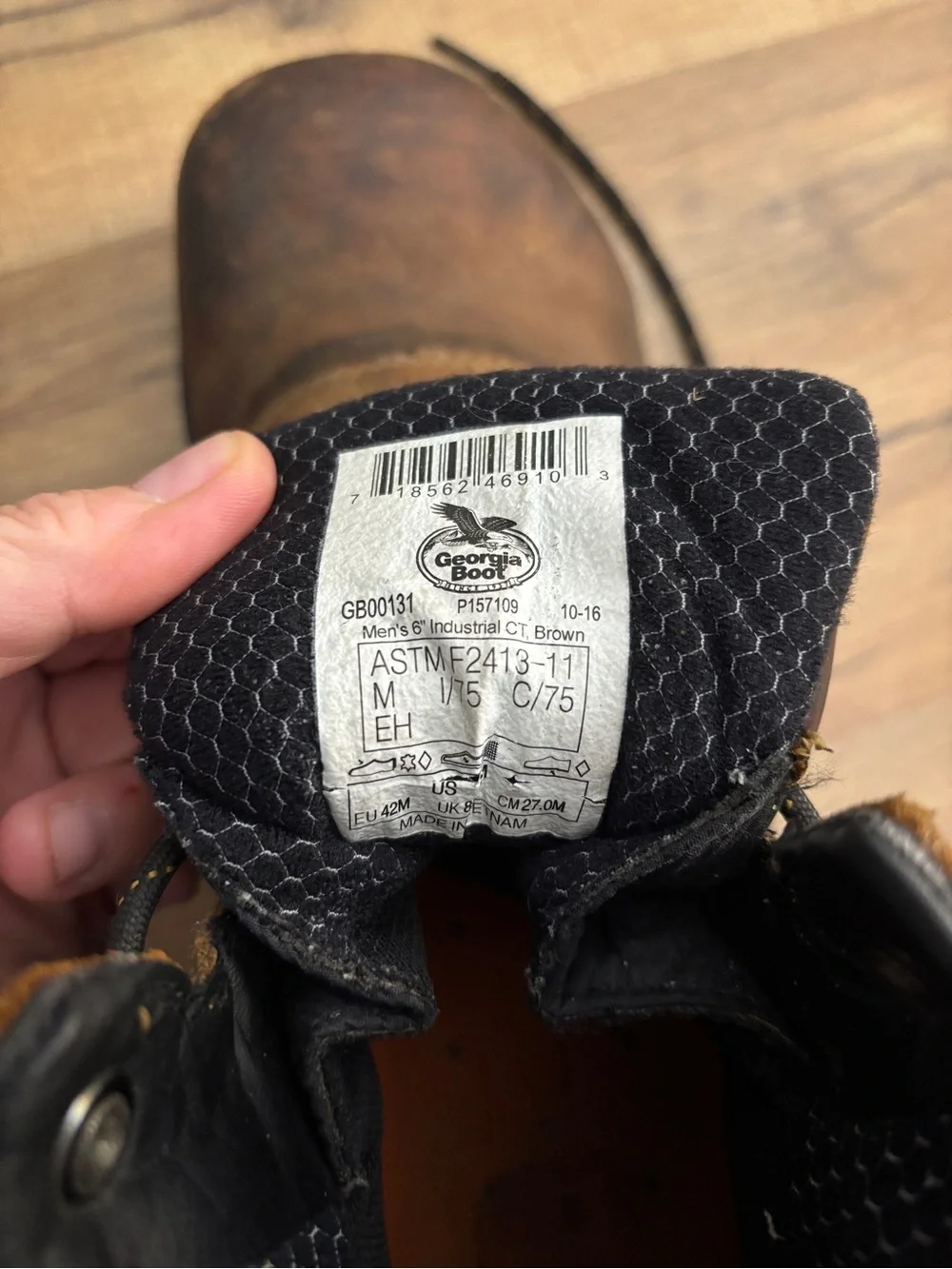 Georgia Boot GB00131 Steel Toe Work Boot Brown Blue Collar Men’s